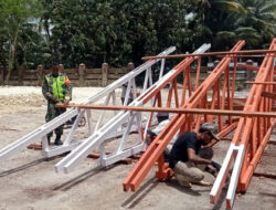 Kegiatan Karya Bakti Bersama Masyarakat Kampung Samau dalam rangka menyambut STC oleh Koramil Biak Kota.