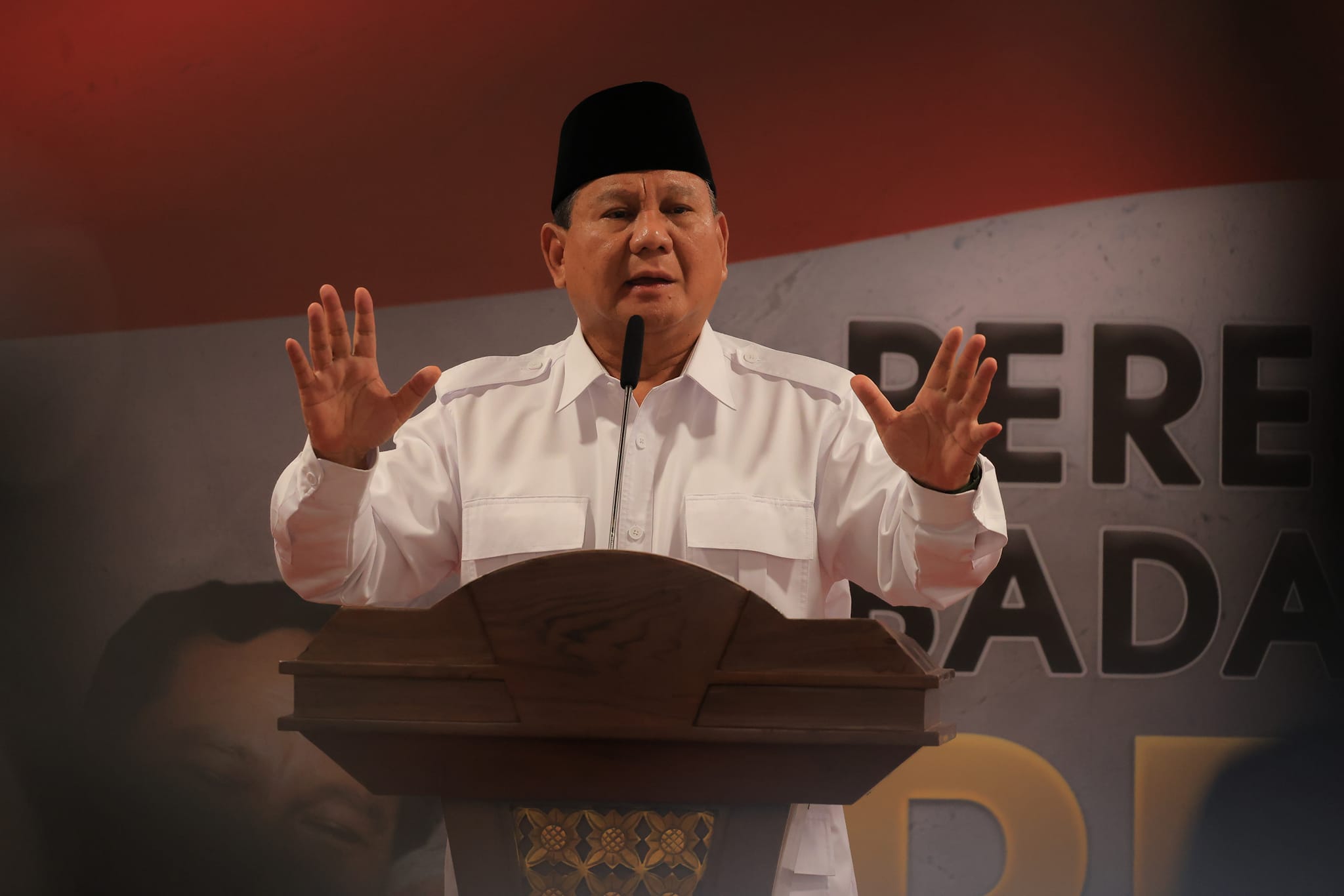 Prabowo Subianto Mengingatkan Relawan dan Pendukungnya untuk Menjauhi Segala Bentuk Kampanye Negatif
