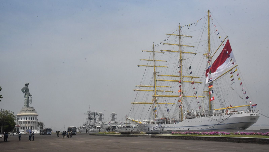 KRI Bima Suci Tiba di Surabaya Setelah Menyelesaikan 214 Hari Misi Pelayaran Duta Bangsa