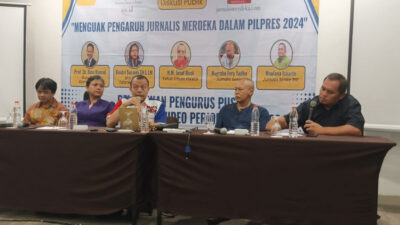 Pengurus baru AJV dilantik dan membahas peran jurnalis dalam Pilpres 2024