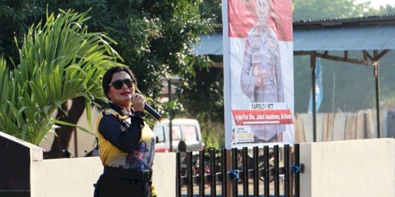 Kapolres Lembata Berpartisipasi dalam Giat Car Free Day dan Menghimbau Untuk Pemilu Damai