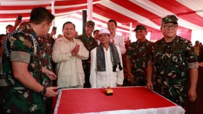 Menteri Pertahanan Prabowo Melakukan Peresmian 15 Titik Sumur Bor yang Dibangun dengan Bantuan Kementerian Pertahanan dan Universitas Pertahanan