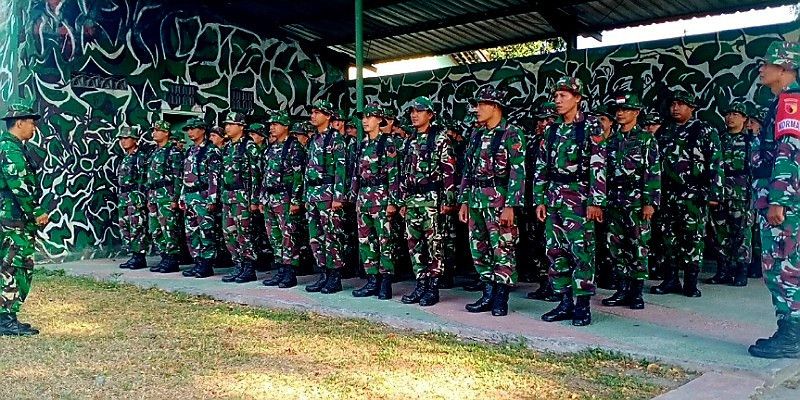 Kodim 0808/Blitar Mengadakan Latihan Menembak Senjata Ringan