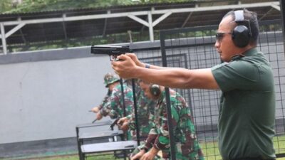 Korem 052/Wijayakrama Melaksanakan Latihan Menembak