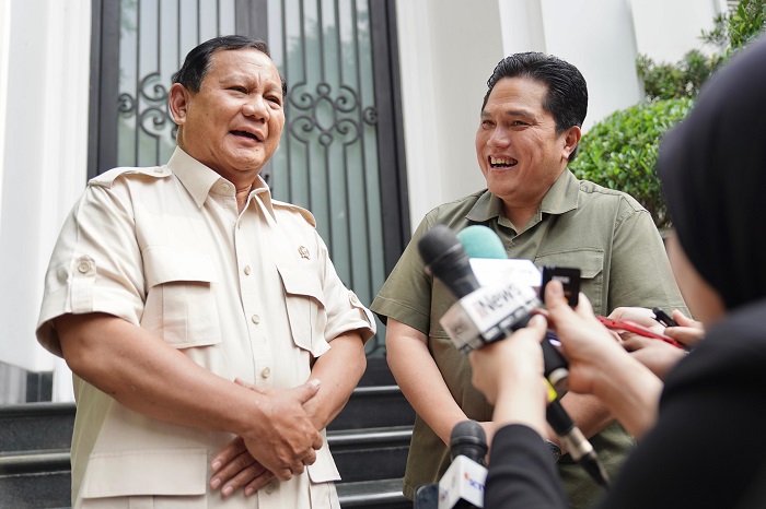 Dukung Prabowo Subianto dan Erick Thohir dalam Makan Bersama: Terima Kasih, Saya Akan Memberikan Dukungan pada Pak Prabowo