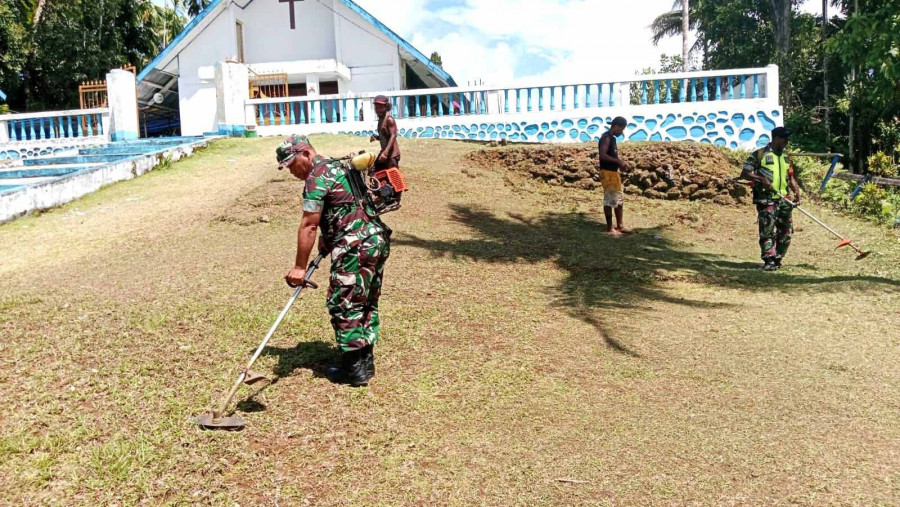 Realizing Unity, Babinsa’s Service Collaboration with Congregation of Wardo Sup Church