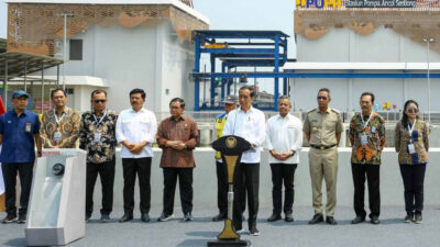 Presiden Jokowi Meresmikan Stasiun Pompa Ancol Sentiong untuk Mengurangi Risiko Banjir di Jakarta Utara