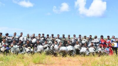 Prajurit Yontaifib 3 Marinir Melakukan Latihan Terjun Tempur