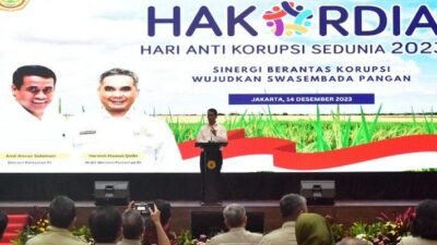 Mentan Amran Minta Pegawai Melakukan Peringatan Hakordia 2023 dan Memberantas Korupsi dari Akarnya