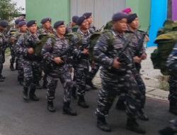 Lanal Semarang Turut Serta dalam Long March Peringatan Hari Juang Infantri Angkatan Darat