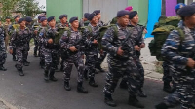 Lanal Semarang Turut Serta dalam Long March Peringatan Hari Juang Infantri Angkatan Darat