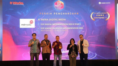 MDMedia Meraih 2 Penghargaan Terbaik dalam Implementasi Digital di Ajang “Top Digital Awards”