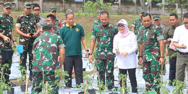 Danrem 052/Wijayakrama Mendukung Pangdam Jaya dalam Program Urban Farming