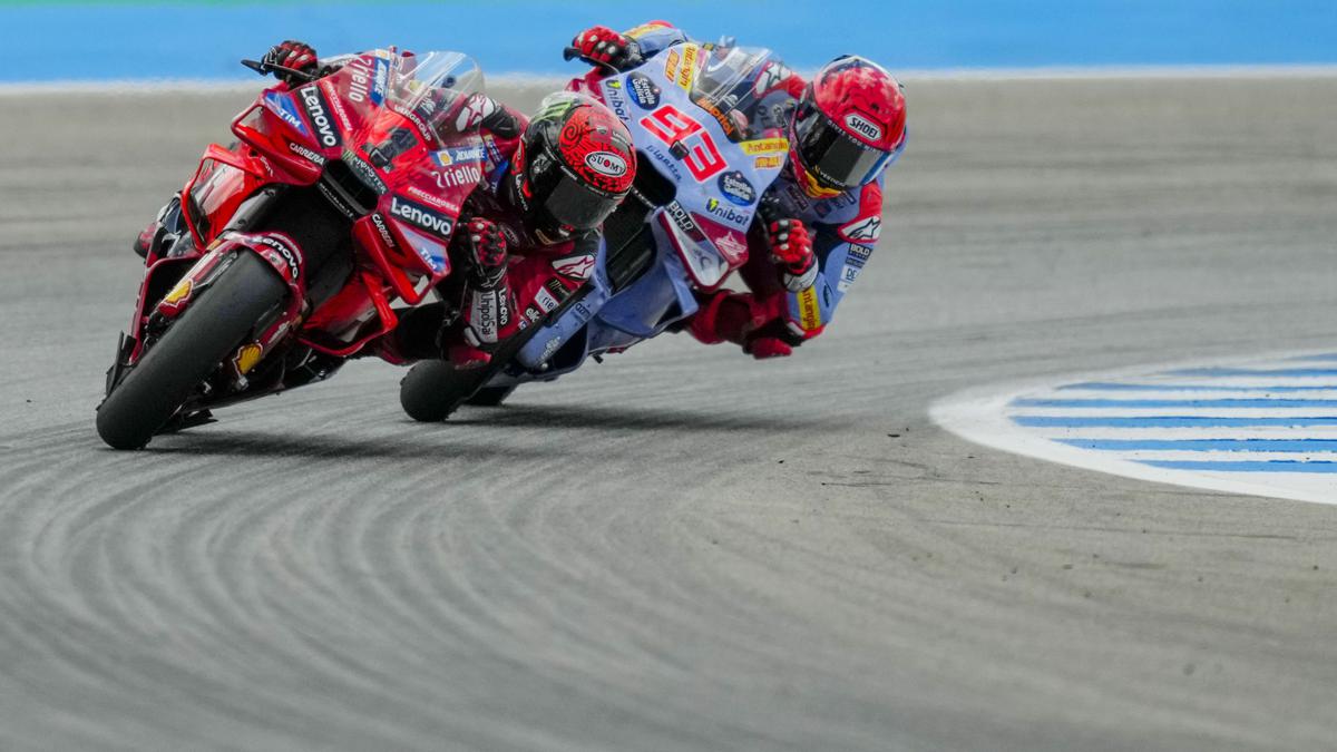 Panasnya Pertarungan Francesco Bagnaia dan Marc Marquez di MotoGP Spanyol 2024