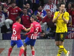 Foto: Atletico Madrid Berjuang untuk Meraih Kemenangan Penting di Leg Pertama Perempat Final Liga Champions