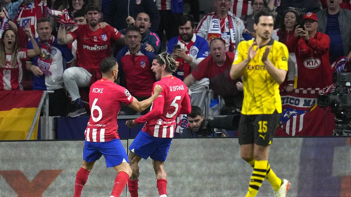 Foto: Atletico Madrid Berjuang untuk Meraih Kemenangan Penting di Leg Pertama Perempat Final Liga Champions