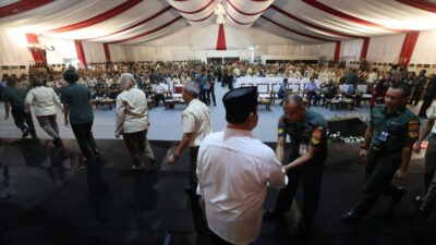 Prabowo Subianto Gelar Halal Bihalal Bersama 1.000 Pegawai Kemhan
