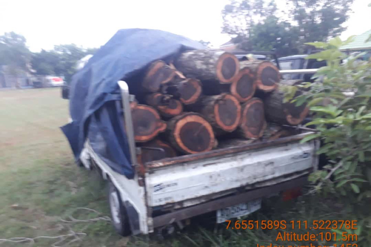 Detik-Detik Polhut Adang Pelaku Pembalakan Liar Saat Kabur dari Hutan di Madiun