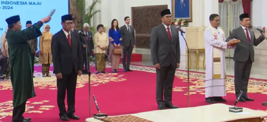 Presiden Jokowi Lantik Dua Kader Gerindra Jadi Wamenkeu dan Wamentan