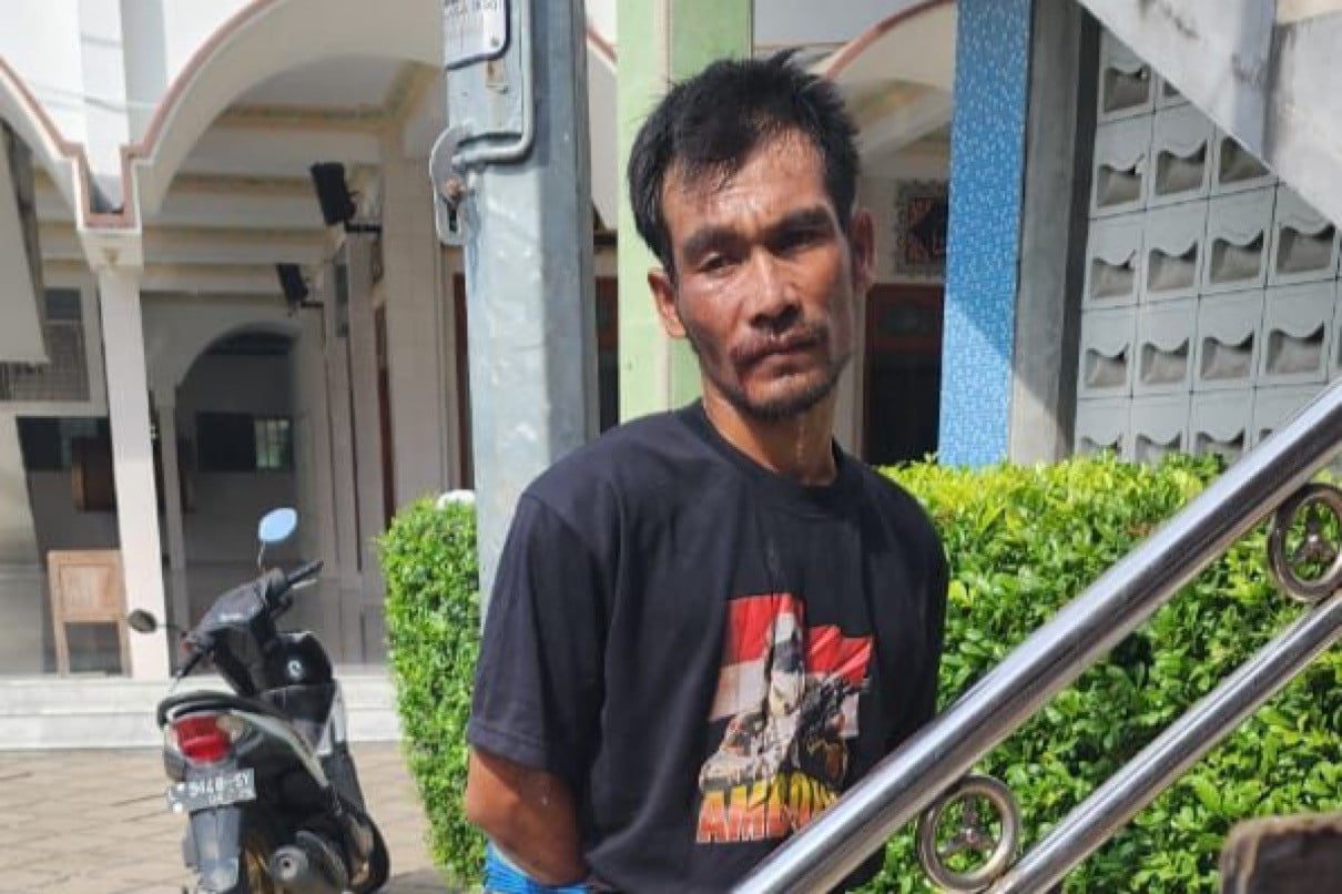 Tepergok Curi Motor Bapak Kos, Pria asal Sampang Diikat Warga, Wajah Memelas