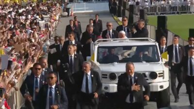 Pope Francis Tours in Prabowo Subianto’s Rugged Maung Vehicle to Greet the Faithful