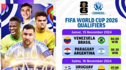 Jadwal Live Streaming Pertandingan CONMEBOL Qualifiers 2026 Matchday 11 di Vidio Pekan Ini